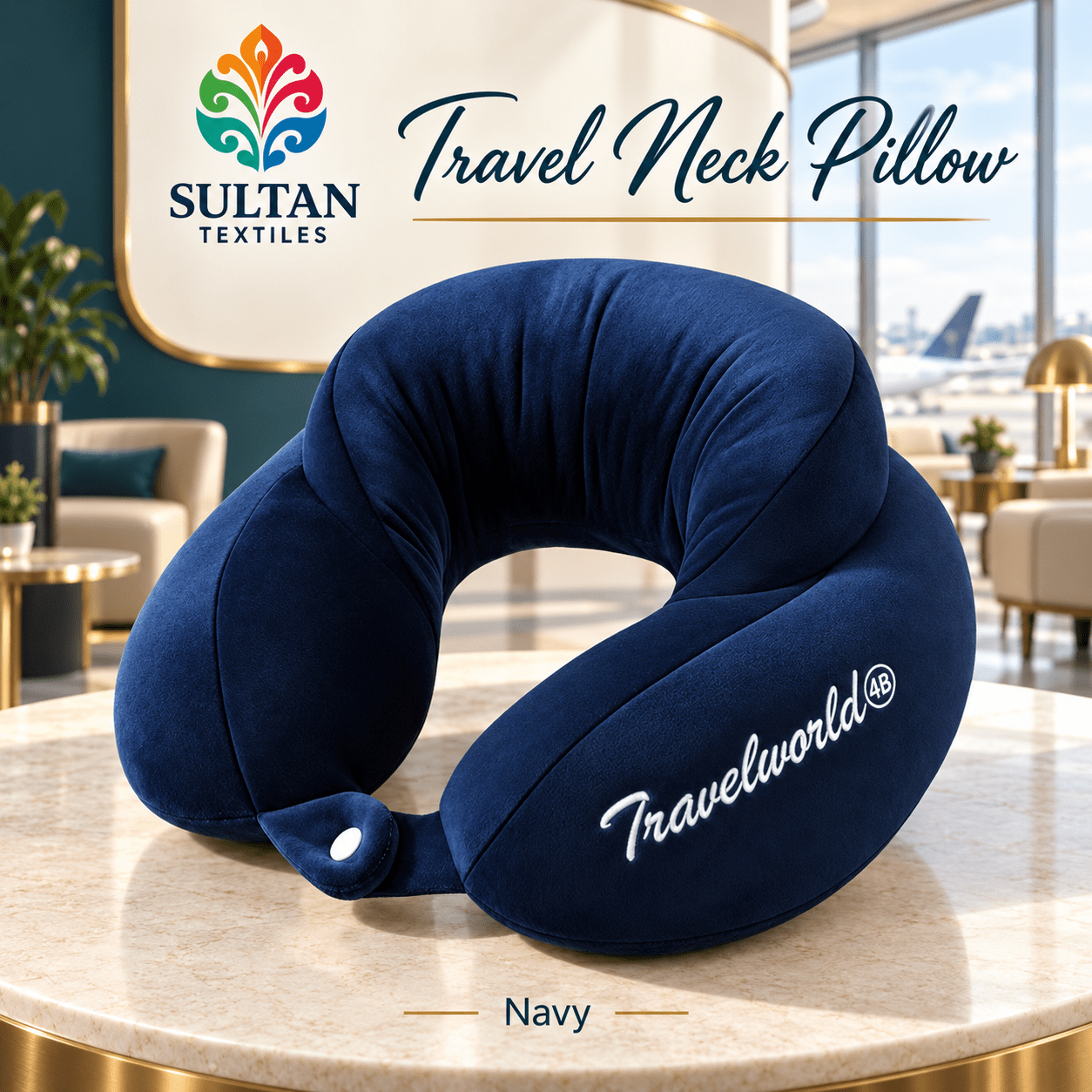 TEMU Textiles Travel Neck Pillow For Adults – Portable U-shaped Neck Cushion For Aeroplane Flights, Car , Train Travel & Student