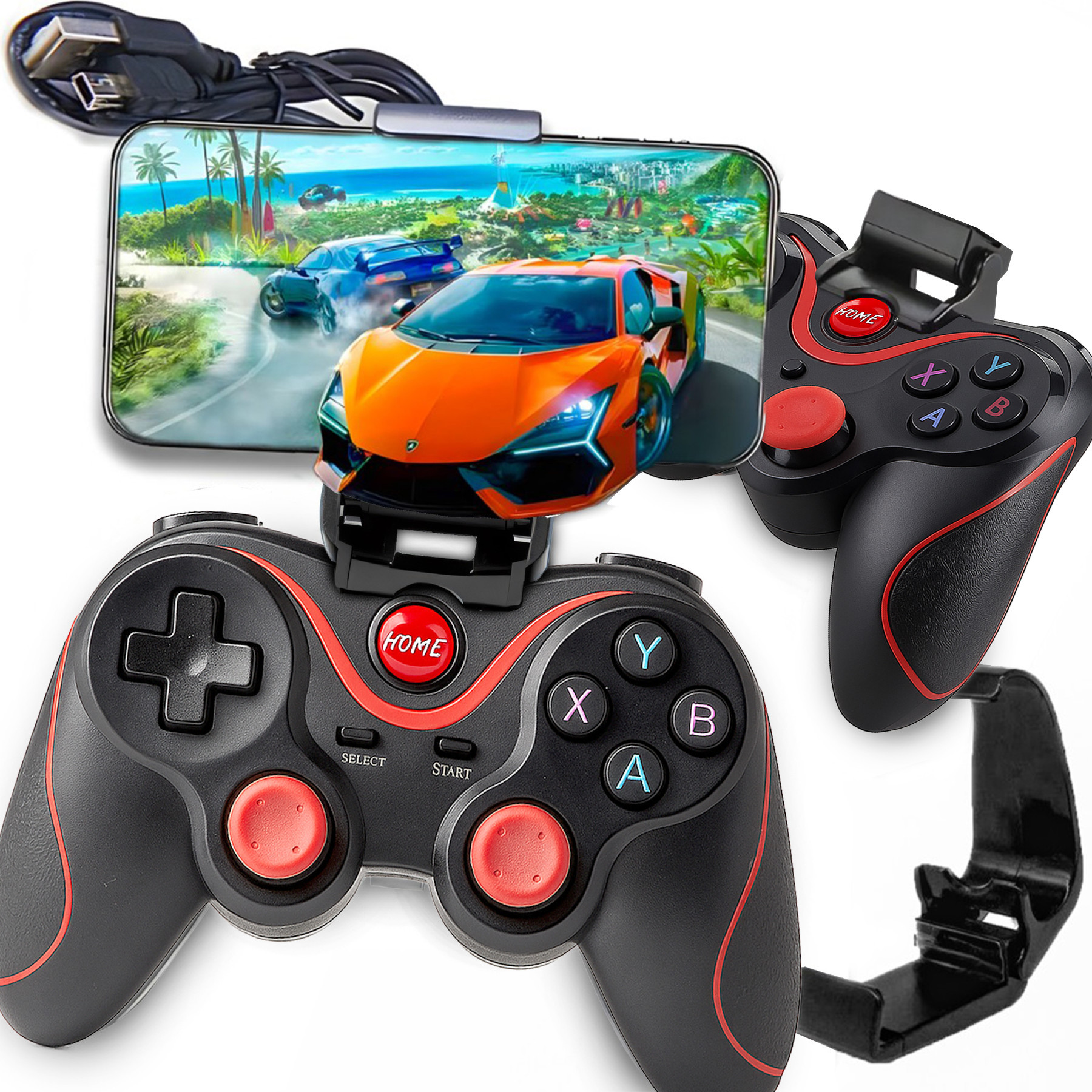 TEMU CONTROLLER GAMEPAD BLUETOOTH 4.0 WIRELESS PER SMARTPHONE TABLET PC LAPTOP TV COMPATIBILE CON 6.0+ IOS 13.5+ WINDOWS 7/8/10 CON BATTERIA