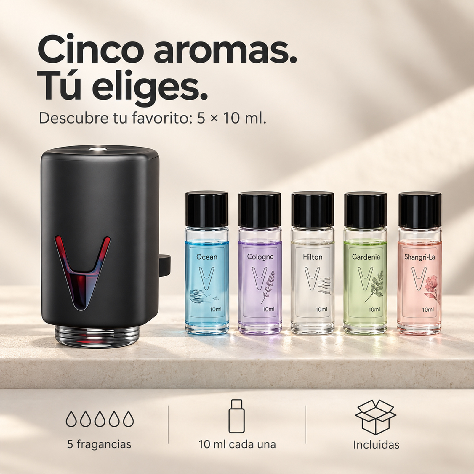 TEMU Ambientador de Coche con Difusor Magnético para Rejilla de Ventilación, Aromatizador de Auto con Botella Reemplazable, Difusor de Reutilizable