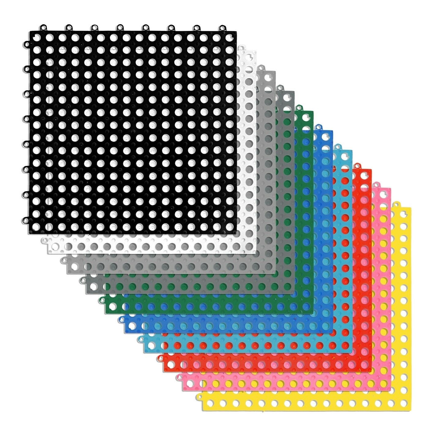Image of Non-slip Shower Mat, Pvc Floor Grate, Sauna, Swimming Pool, Bath Mat, 30x30cm