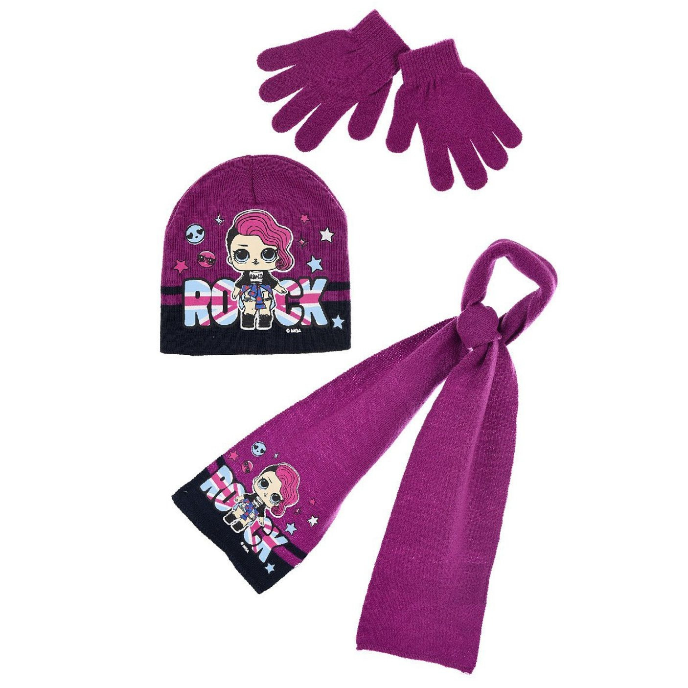 Image of L.o.l. Surprise! Kids Winter Set 3-piece: Hat, Scarf, And Gloves