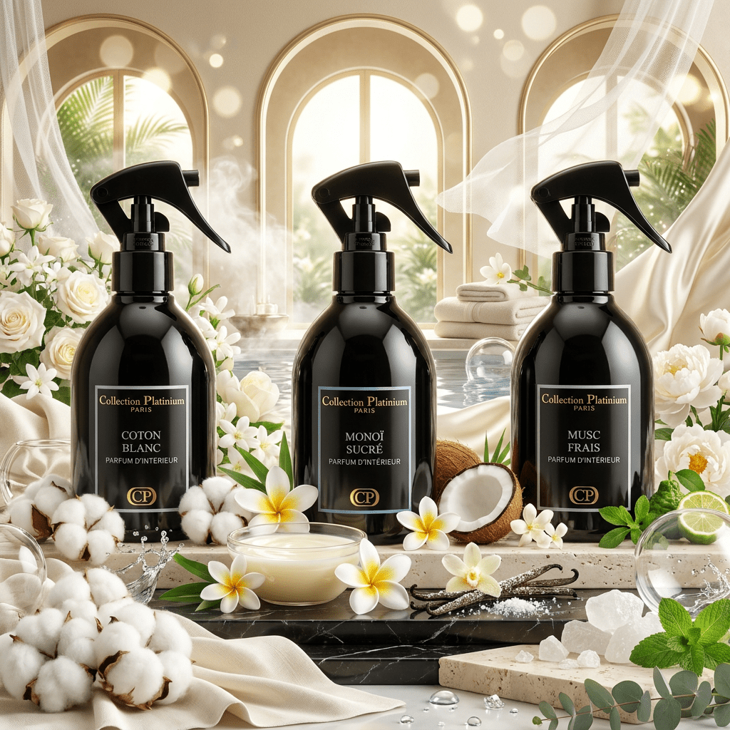 TEMU Coffret de 3 Parfums d’Intérieur 250 ml – , Monoï & Musc , Sprays Maison