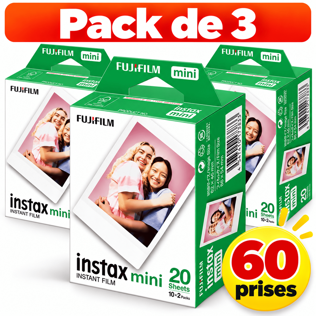 Fujifilm instax mini x 3: retailer-supplied image