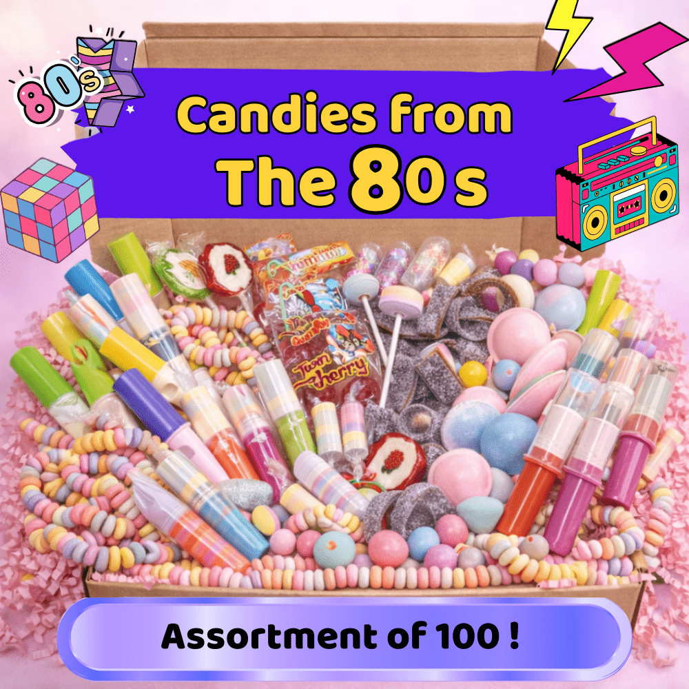 Image of 100 Sweet Treats – 80s Candy Mix – The Sweets Of Our Childhood (retro Gift Box)