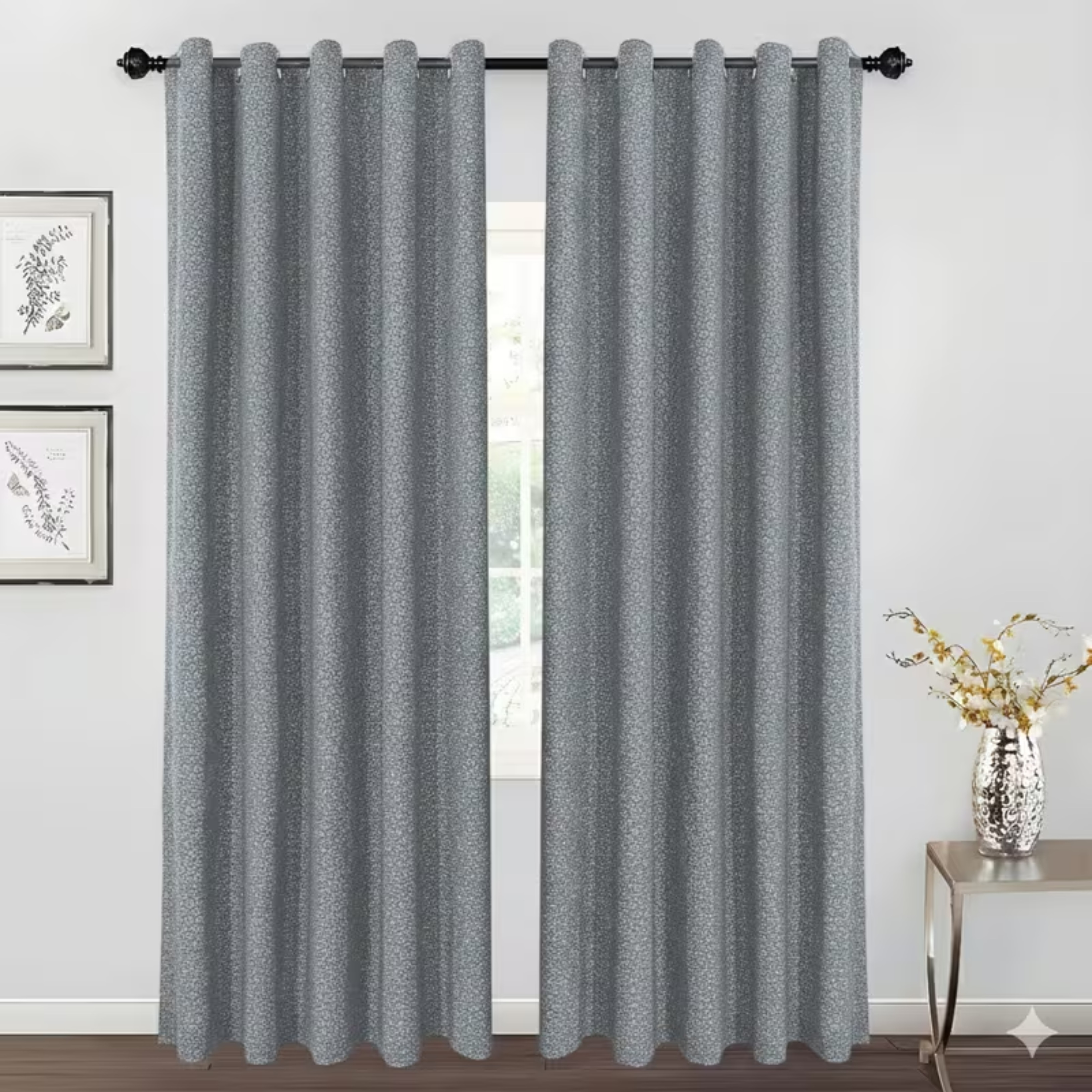 TEMU 2-piece 100% Blackout Curtains, Grommet Top For Hanging, Privacy Protection, Sun Protection, Suitable For Bedrooms, Living Rooms, Dining Rooms,
