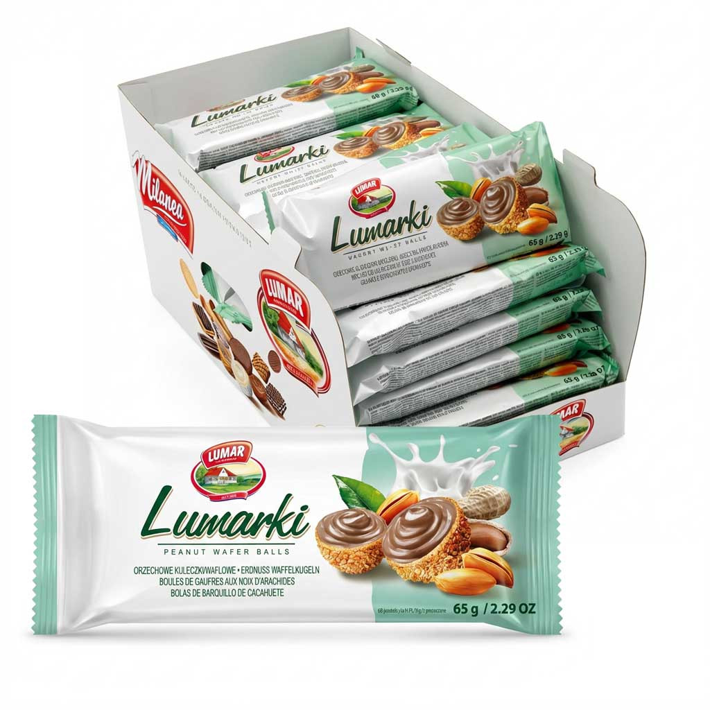 Image of Lumar Aiki Peanut Waffle Balls With Peanut Cream Filling 26x65g 1690g