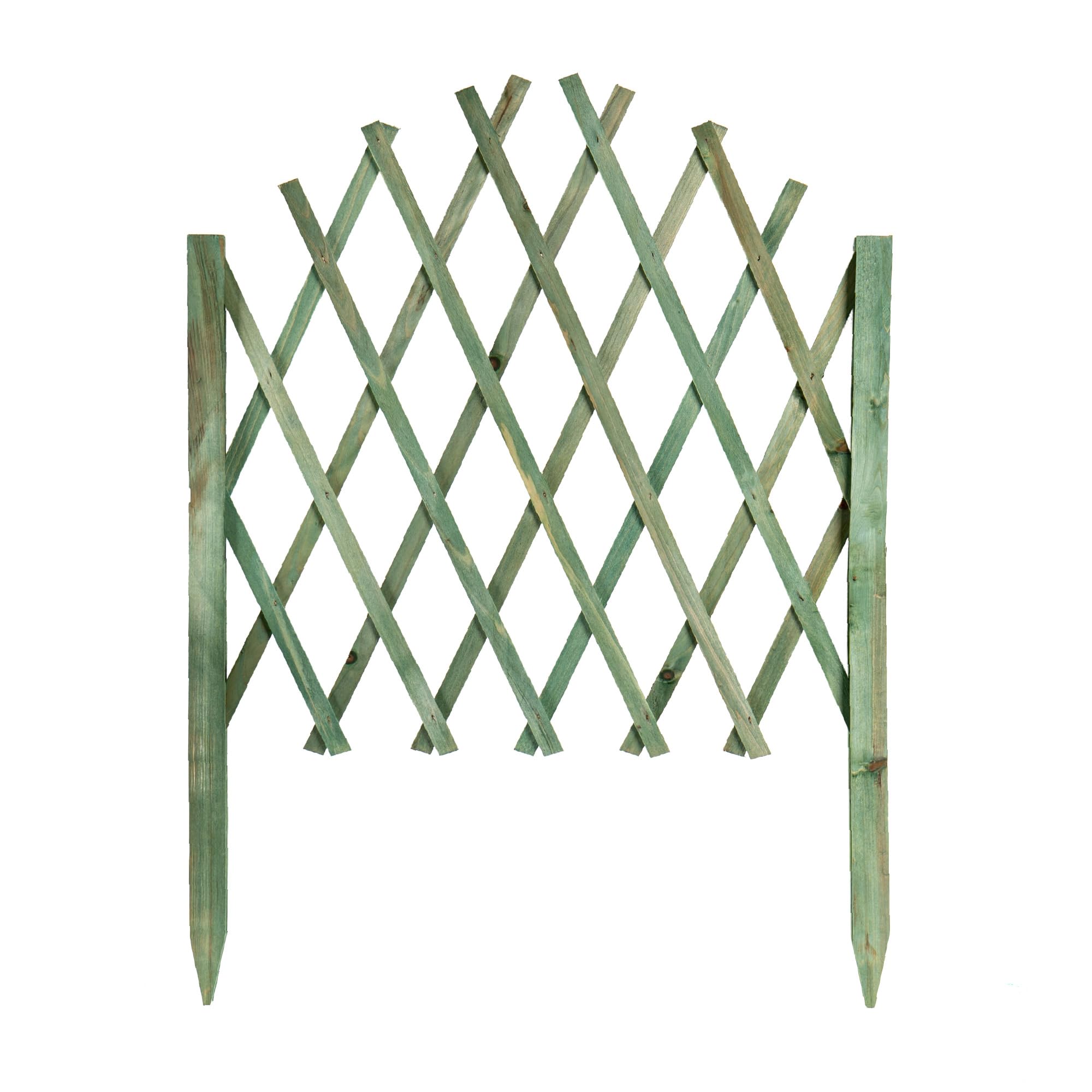 TEMU IlGruppone Recinzione Estensibile in Legno a 117x65 cm con Pieghevole per Giardino e Aiuole Disponibile Verde, Naturale, Marrone