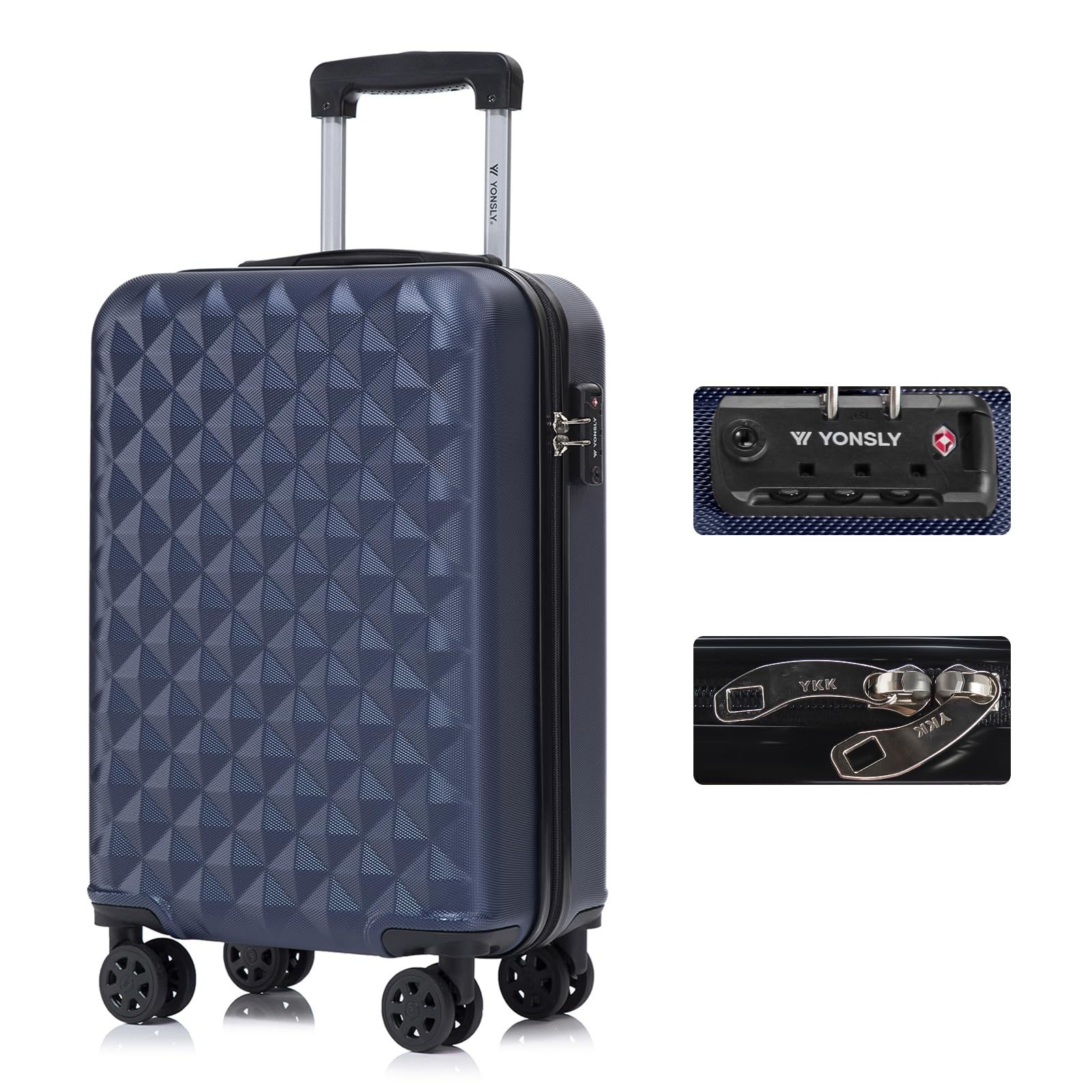 Image of Suitcase With , Hardshell Case With Ykk Zipper, Cabin Trolley Suitcase Rolling Carry-on Luggage, 4 Wheels, Ideal For Air Travel