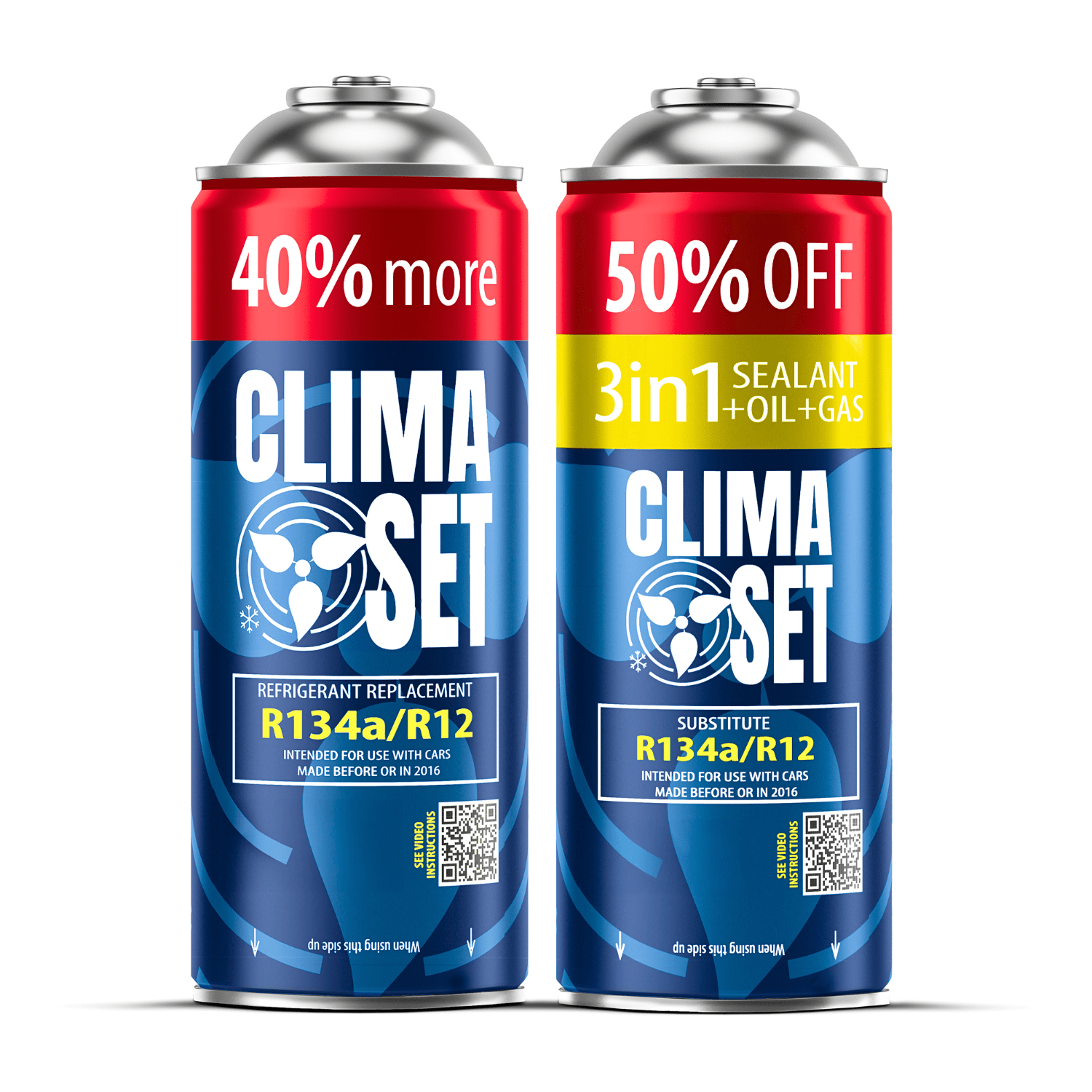 3-in-1 R134a Refrigerant Kit + R134a Refrigerant For Car Ac Recharge, Oil, Sealant, Reusable Can Thread, For Cars Manufactured Between 1994-2016, , High Quality