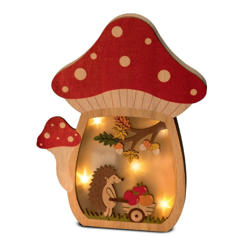 Image of Decorative Wooden Mushroom House
