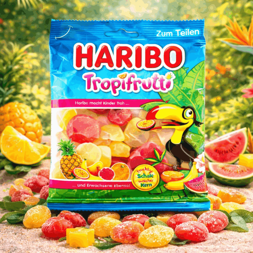 Image of Haribo Tropifrutti 175g – Tropical Fruit Gummy Mix – Exotic Candies