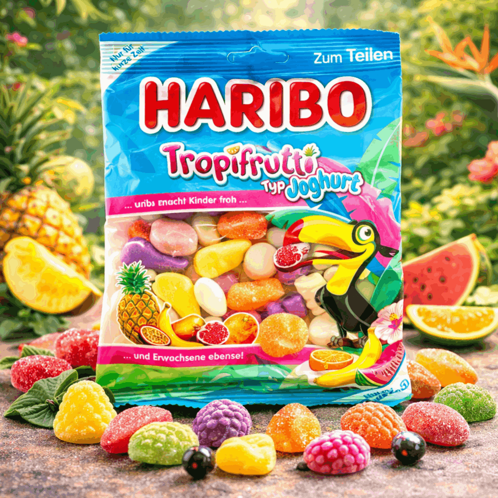 Image of Haribo Tropifrutti Yogurt – Foam Gum Fruit Mix 160 G