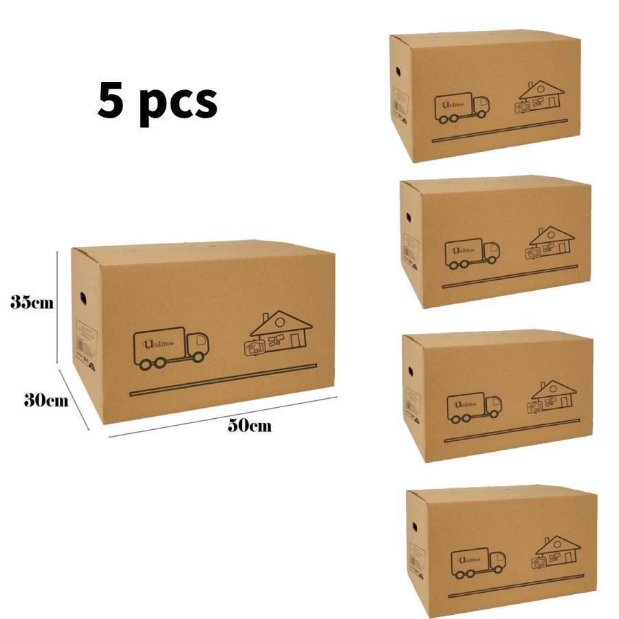 TEMU Cajas de cartón | Paquete de 10/Paquete de 5 | Adecuadas para mudanzas, almacenes y transporte | Con | Fáciles de manejar | Súper duraderas |
