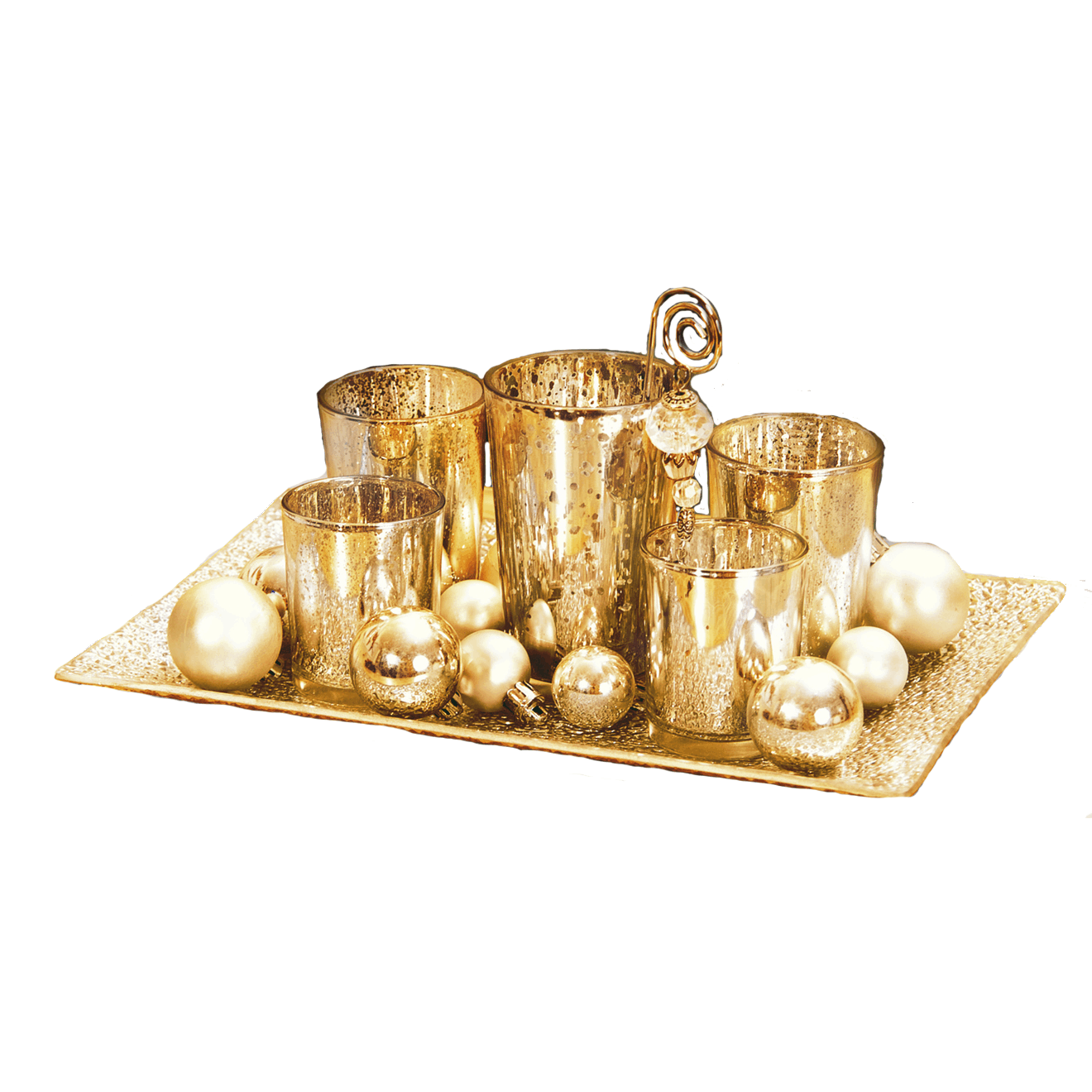 Glass Tea Light Holder Set