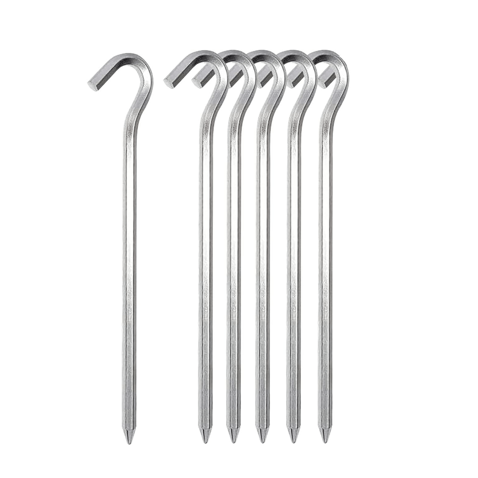 TEMU 6 de Tienda Estacas de Tiendas de Campaña Clavos de Tienda de Aleación de Aluminio para al Aire,piquetas para Camping Anclaje.