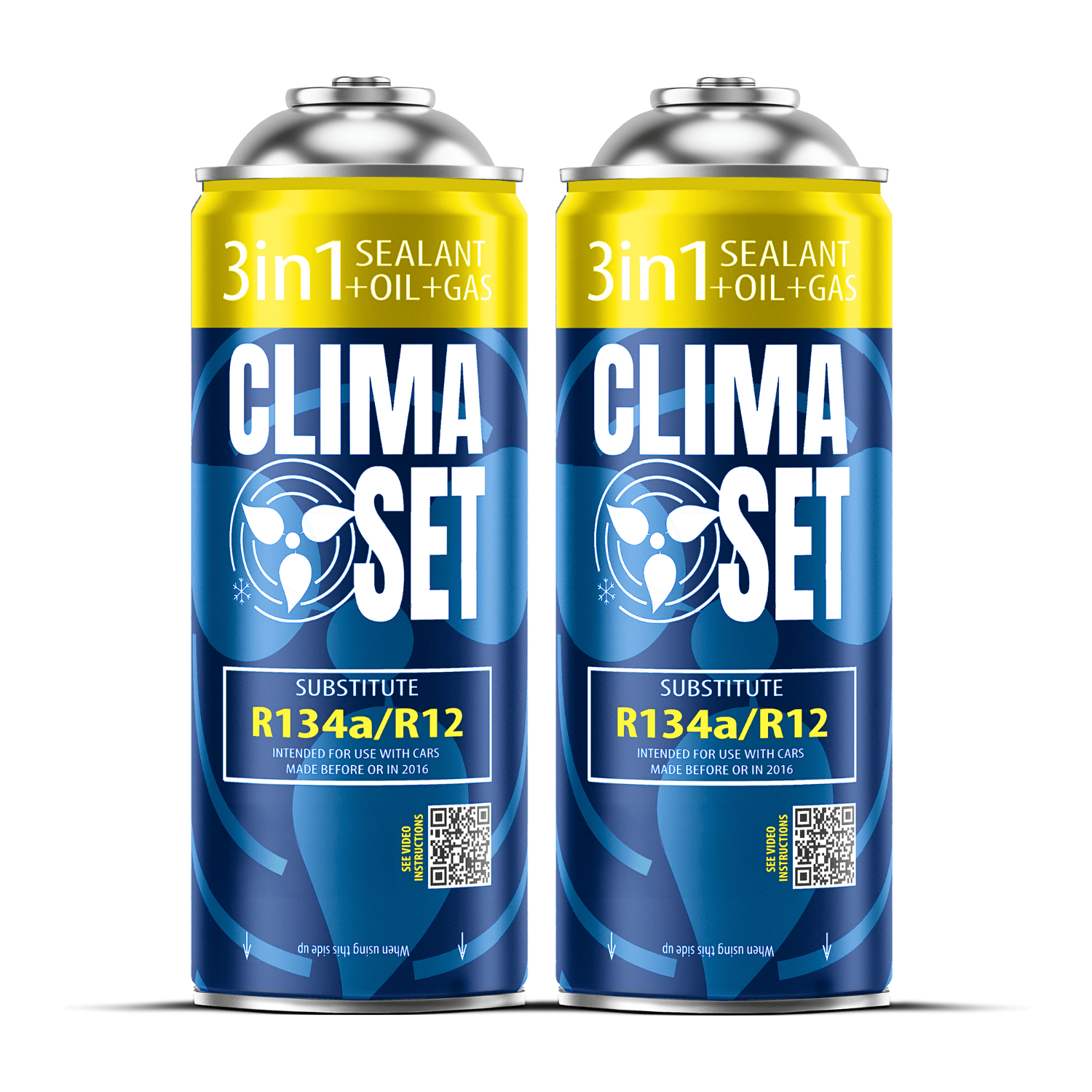 2x 3-in-1 R134a Refrigerant For Car Air Conditioning Charging, Oil, Sealant, Reusable Can Thread, For Cars Manufactured Between 1994-2016, , High Quality