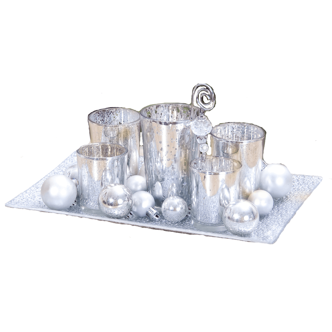 Image of Glass Tea Light Holder Set