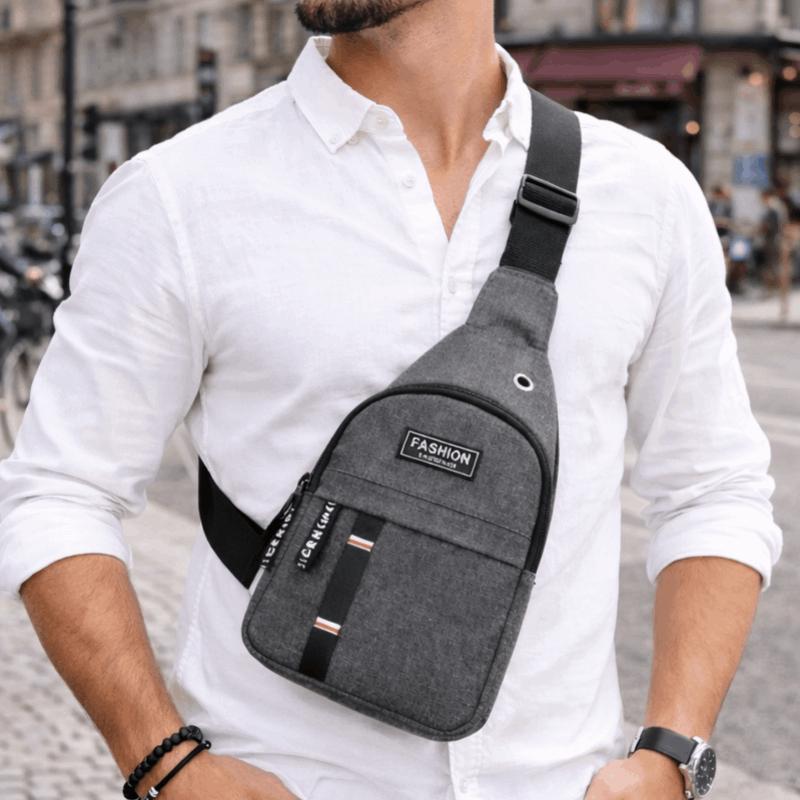 TEMU Umhängetasche Herren Damen – Sling Bag Crossbody Brusttasche Schultertasche klein, Crossover Crossbag mit Handyfach für Sport, Wandern & Reisen,