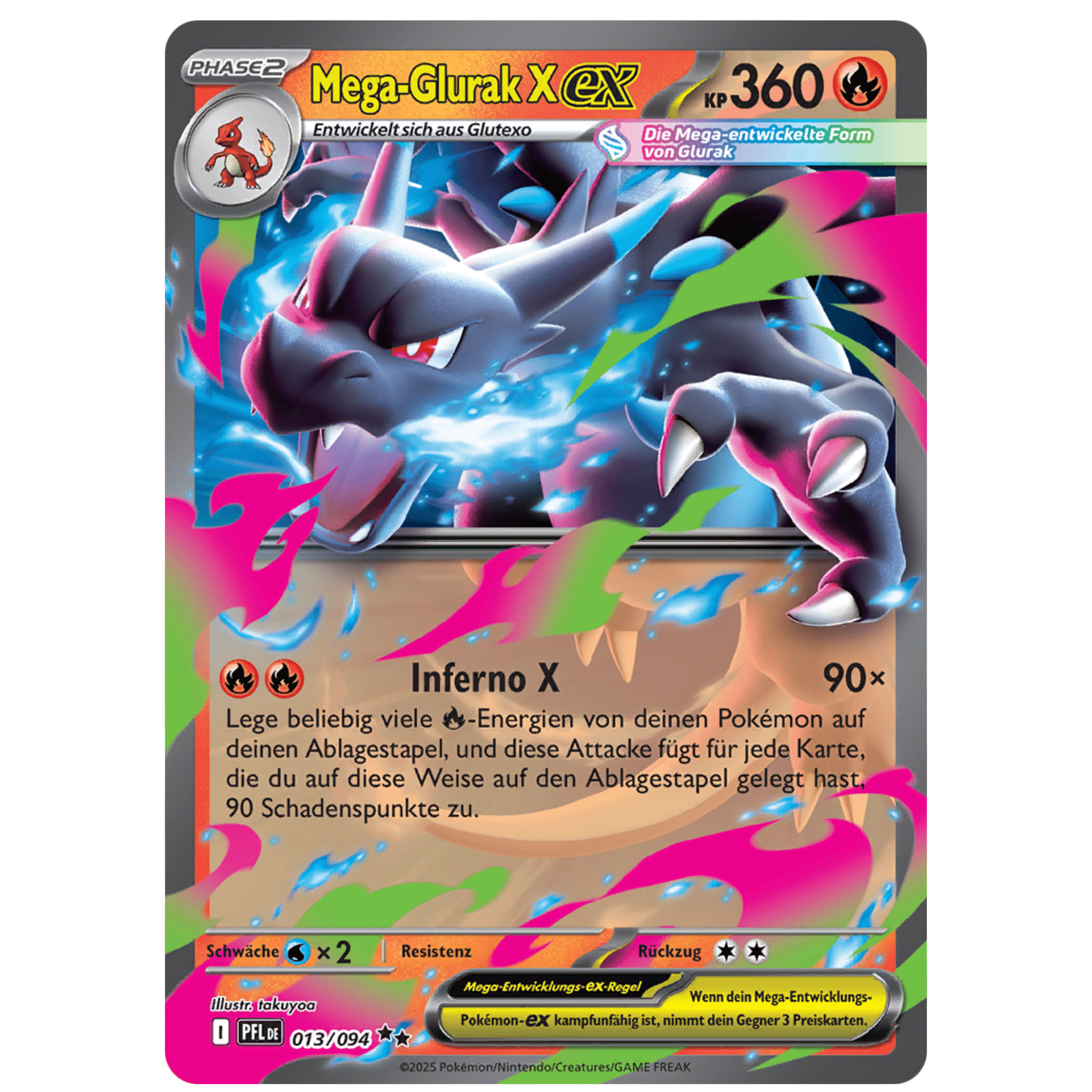 Mega-glurak X Ex (013/094) Flames - Double Rare