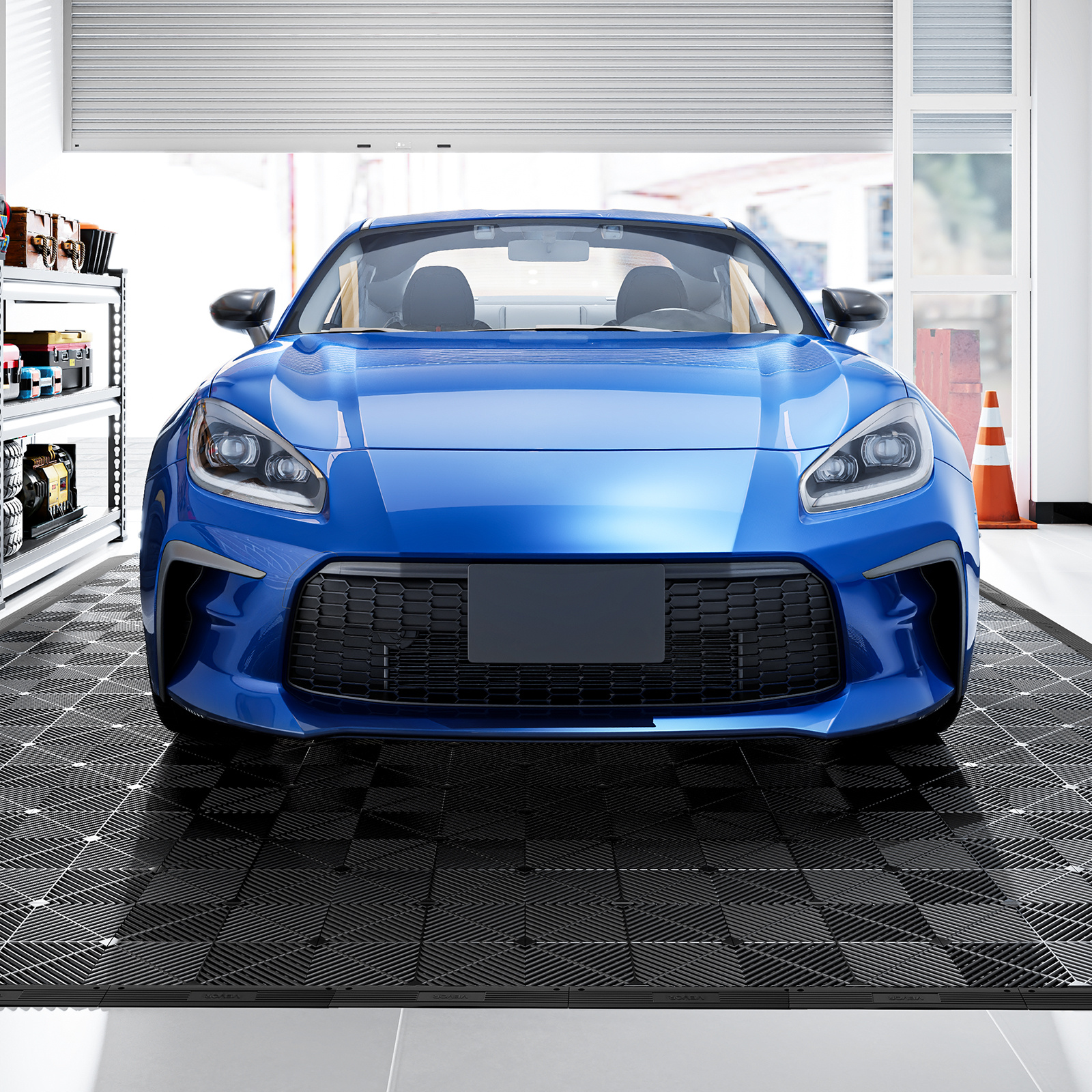 TEMU Vevor Transition Edge Kit, 11-piece, Durable Straight Garage Floor Edging, Pp Material, , For Wet Area Restaurant Pool, Only Compatible With