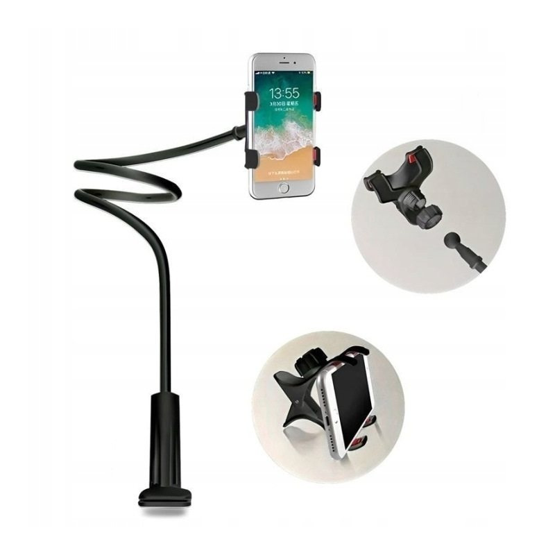E-shop Handyhalterung Flexibler Clip Bett Tisch Drehbar 360 Grad Ständer 80cm