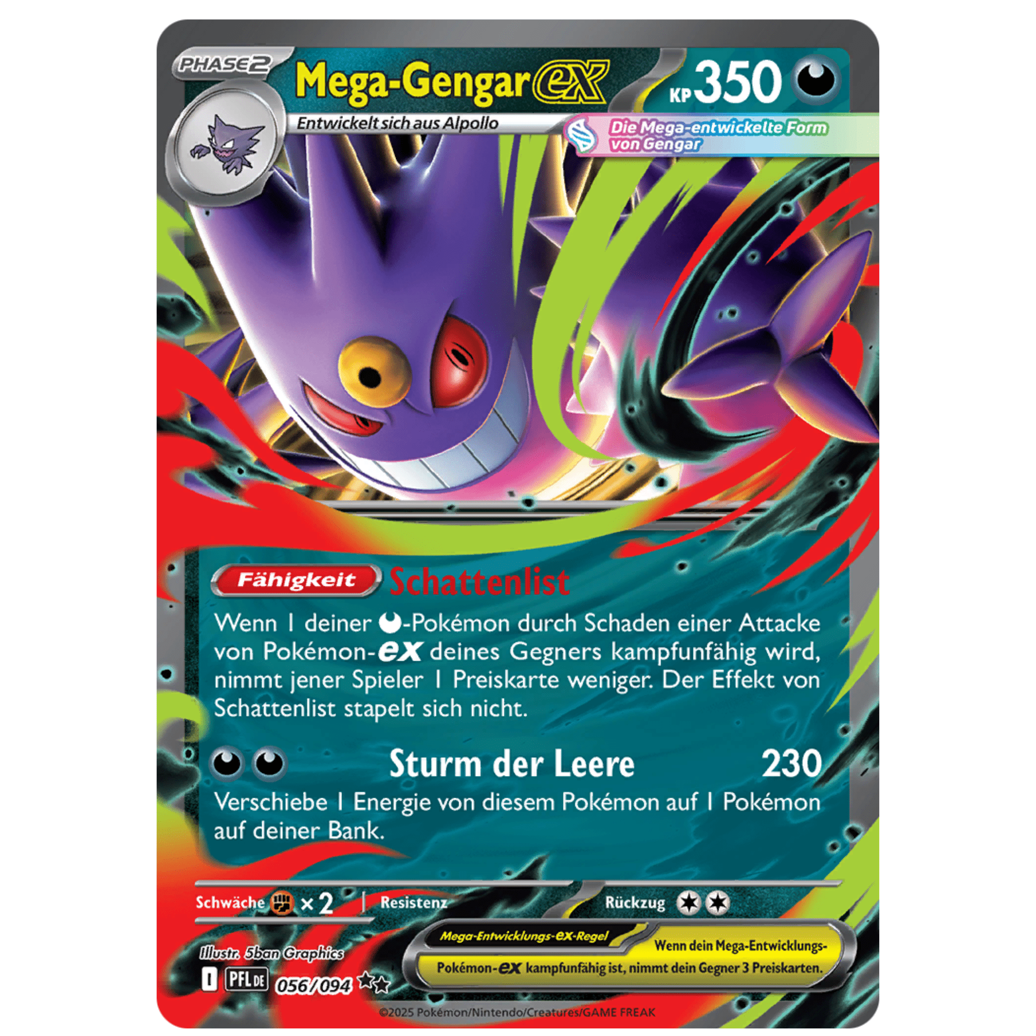 Mega- Ex (056/094) Flames - Double Rare