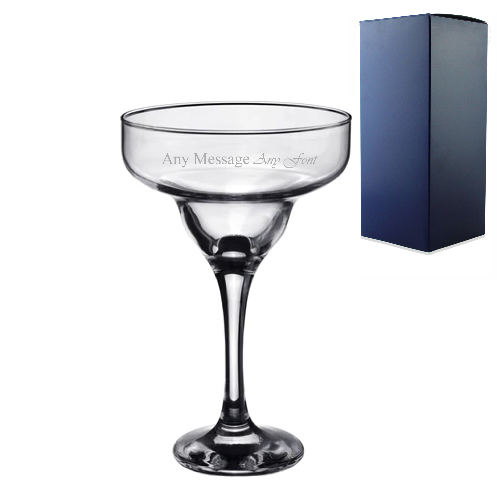 TEMU Personalised Engraved 295ml Margarita Cocktail Glass With Presentation Gift Box, Personalise With Or Message. Engraved In The United Kingdom