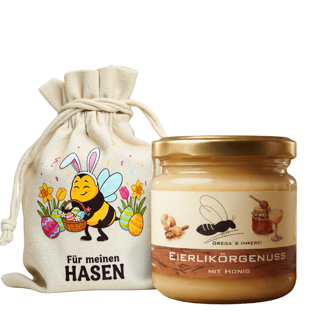Honey Gift Set In A Linen Pouch "for My Bunny" | 250g Honey Specialty Of Your Choice | Ideal Easter Gift & Easter Basket Filler | Handmade From Nrw | Grega's Beekeeping