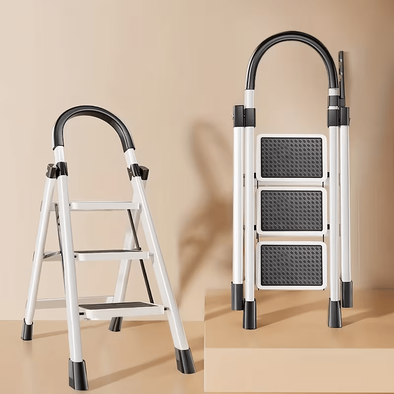   portatile multifunzionale,   pieghevole a 3 sfioratori in acciaio inossidabile, dotata di   larghi antiscivolo,  ,  , facile da piegare   da trasportare. adatta per     case, garage,  , camere da letto, cucine e giardini. Dettagli dell'articolo 2