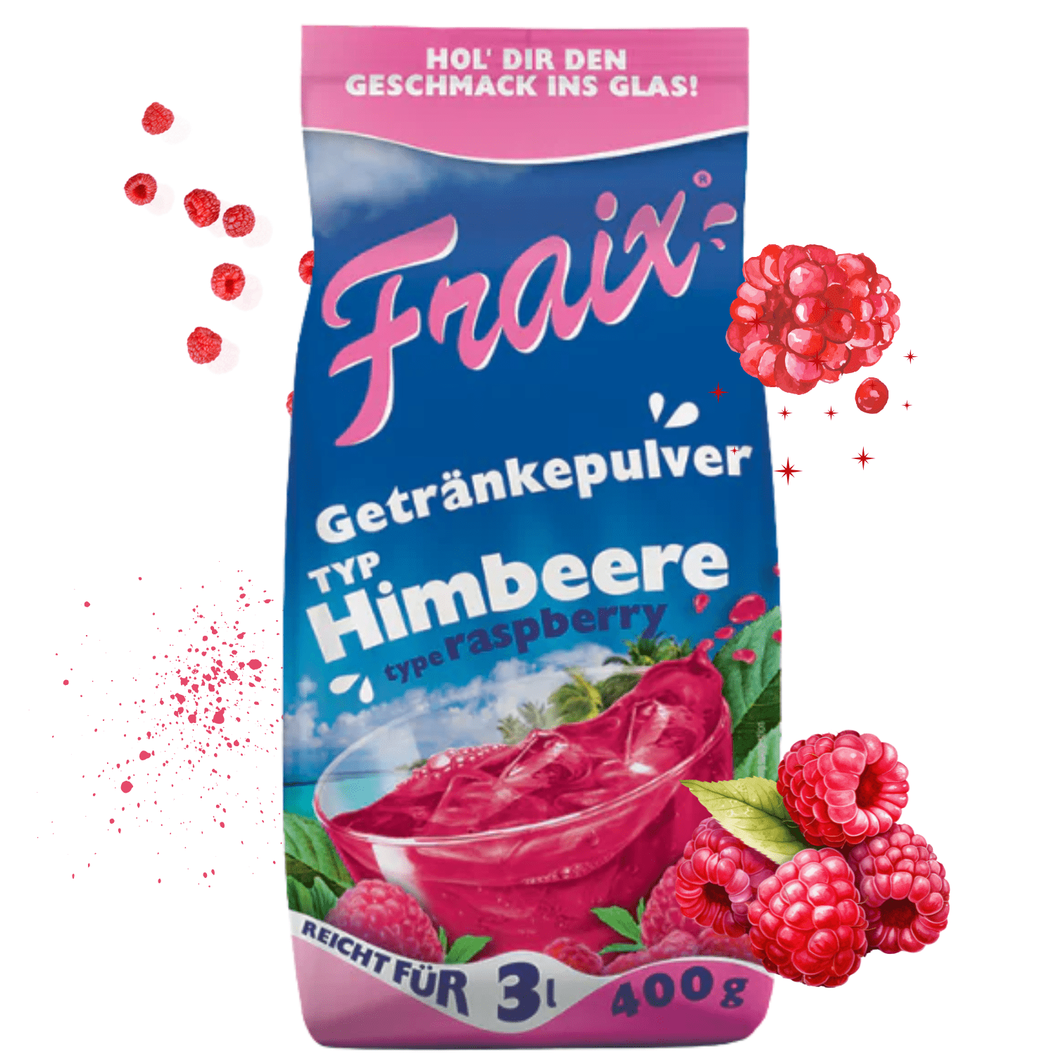 Image of Fraix Raspberry Drink Powder 400g Refreshing Beverage