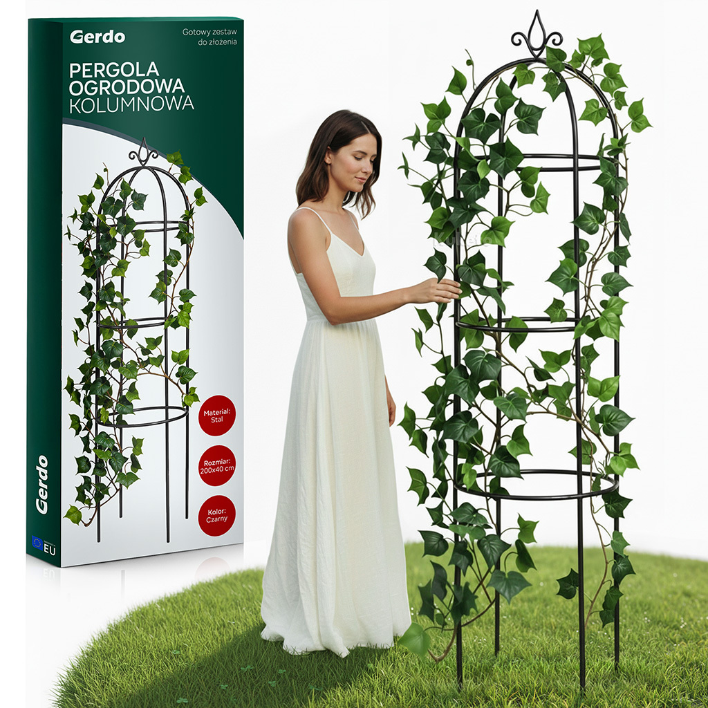 E-shop Rankhilfe - Metall Gartenständer für Kletterpflanzen 200x40x40 cm Unterstützung für Rosen, Glyzinne, Weinreben | Gartenständer für Kletterblumen