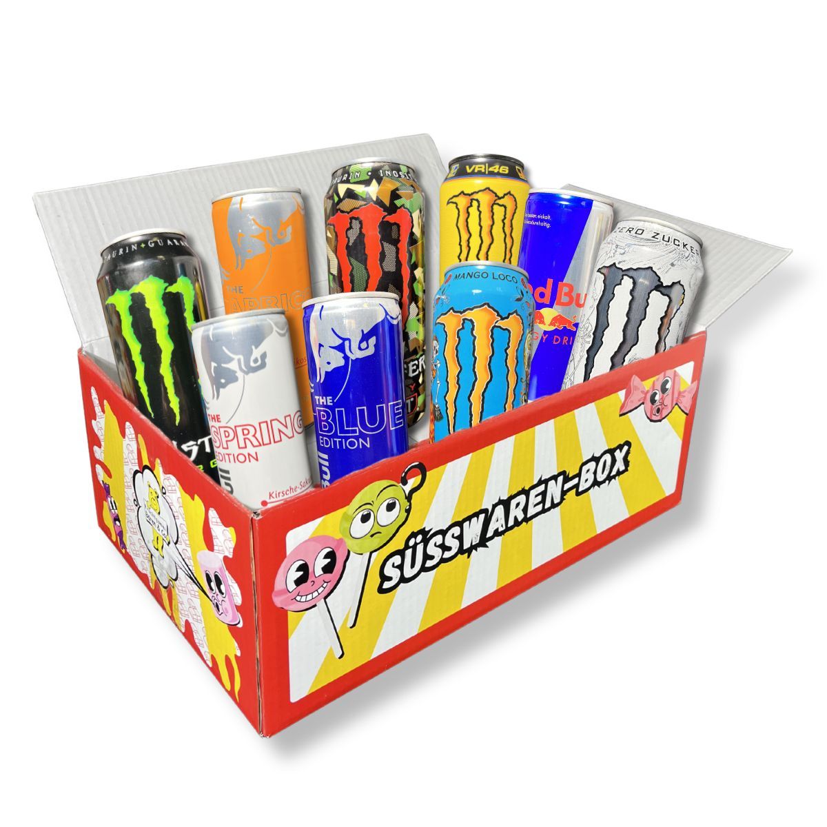 E-shop Mega Energy Drink Mixed Box, verschiedene Energy Drink Geschmacksrichtungen, 3500ml