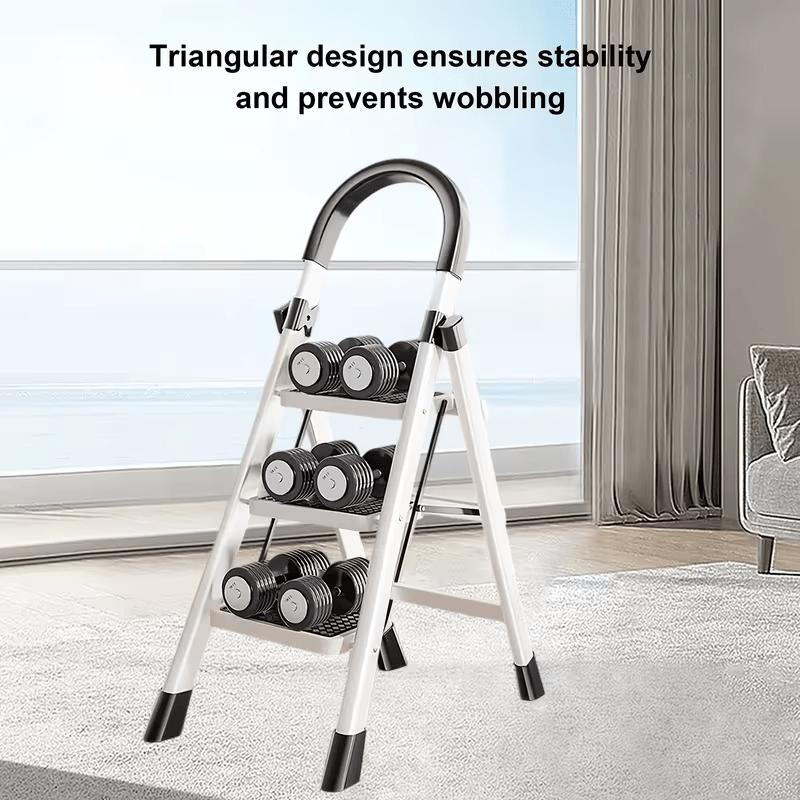   portatile multifunzionale,   pieghevole a 3 sfioratori in acciaio inossidabile, dotata di   larghi antiscivolo,  ,  , facile da piegare   da trasportare. adatta per     case, garage,  , camere da letto, cucine e giardini. Dettagli dell'articolo 4
