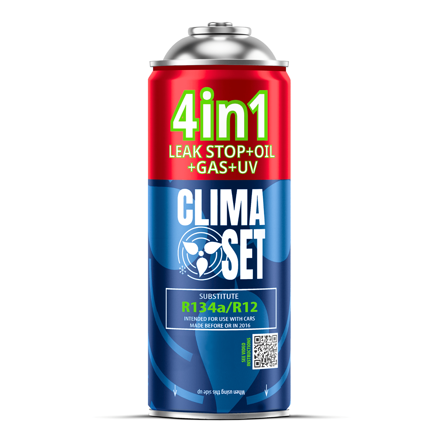 E-shop 4W1 R134A XL Kältemittel zur Wiederaufzählung für Klimaanlagen in Autos, Öl, Versiegelungsmittel, UV-Farbstoff, Gewinde in einer Mehrzweckdose,