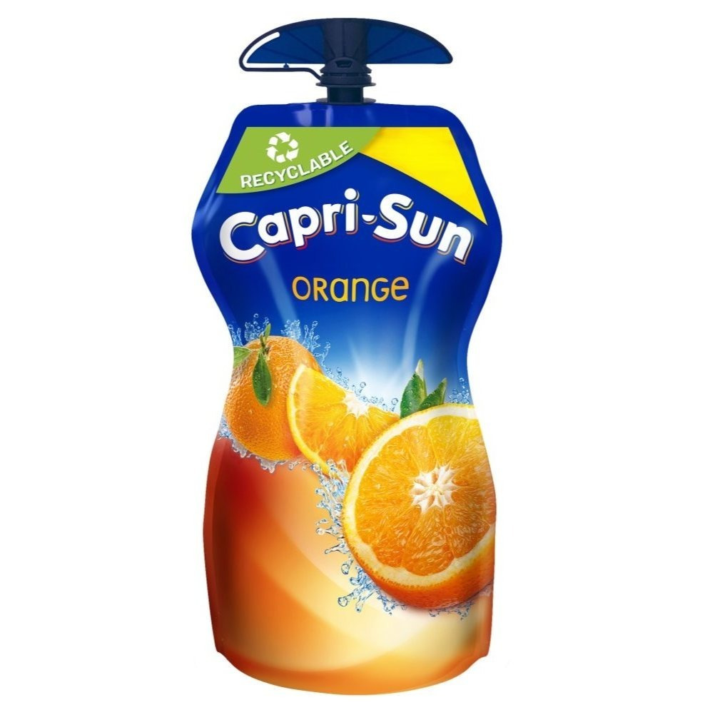 TEMU Capri Sun Orange Flavoured Fruit Juice Drink Sport Cap Pouch Beverage Multipack Pack Of 15 X 330ml