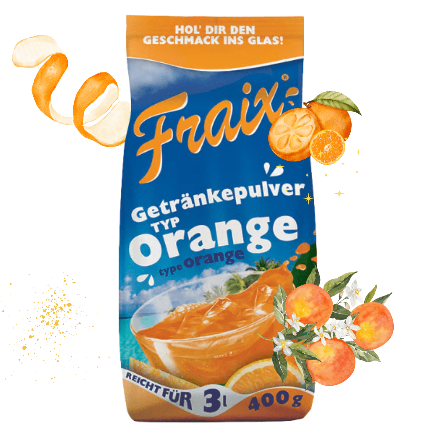 Image of Fraix Orange Drink Powder 400g Refreshing Beverage