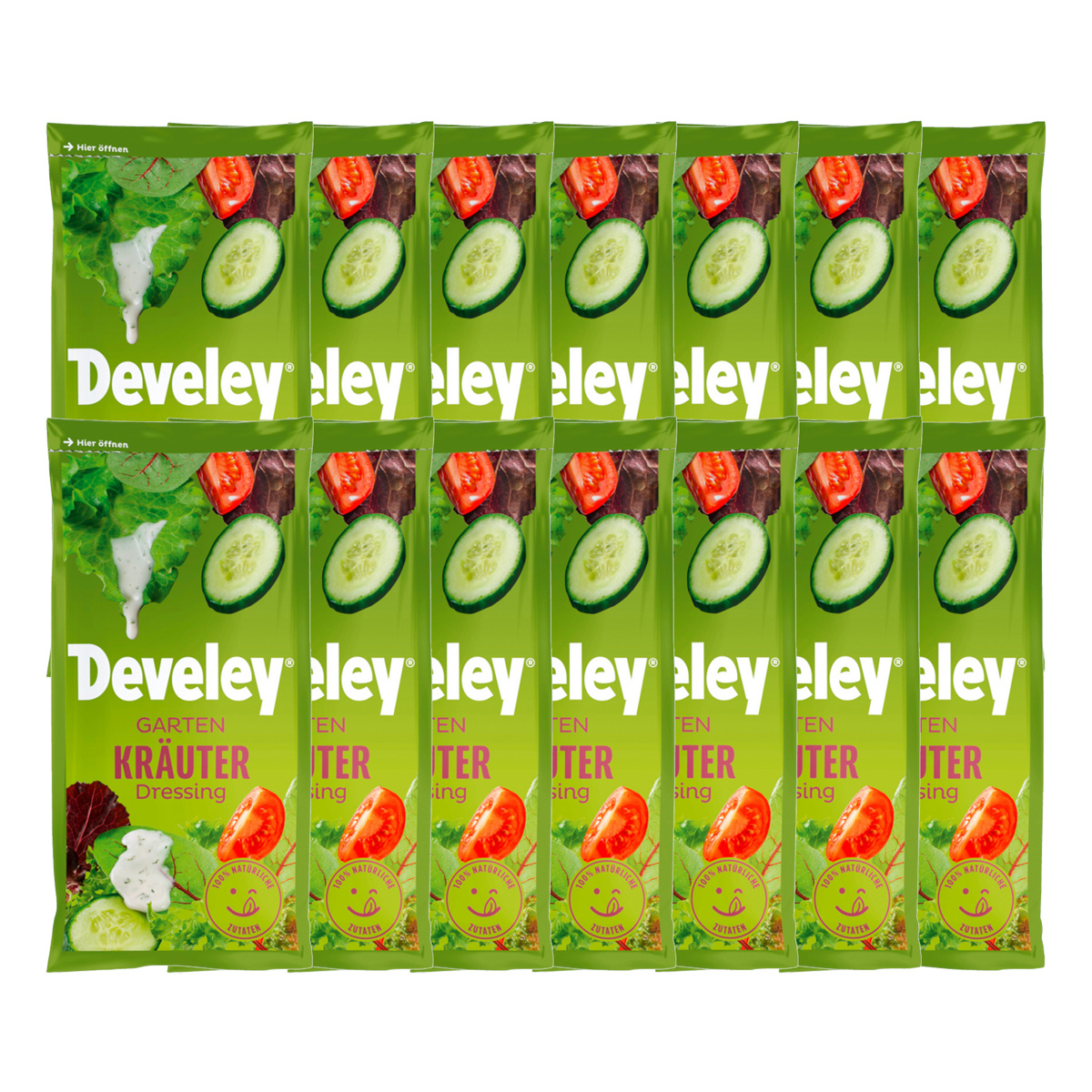 Develey Garden Herb Salad Dressing, Lightly Sour, 75ml, 14-pack