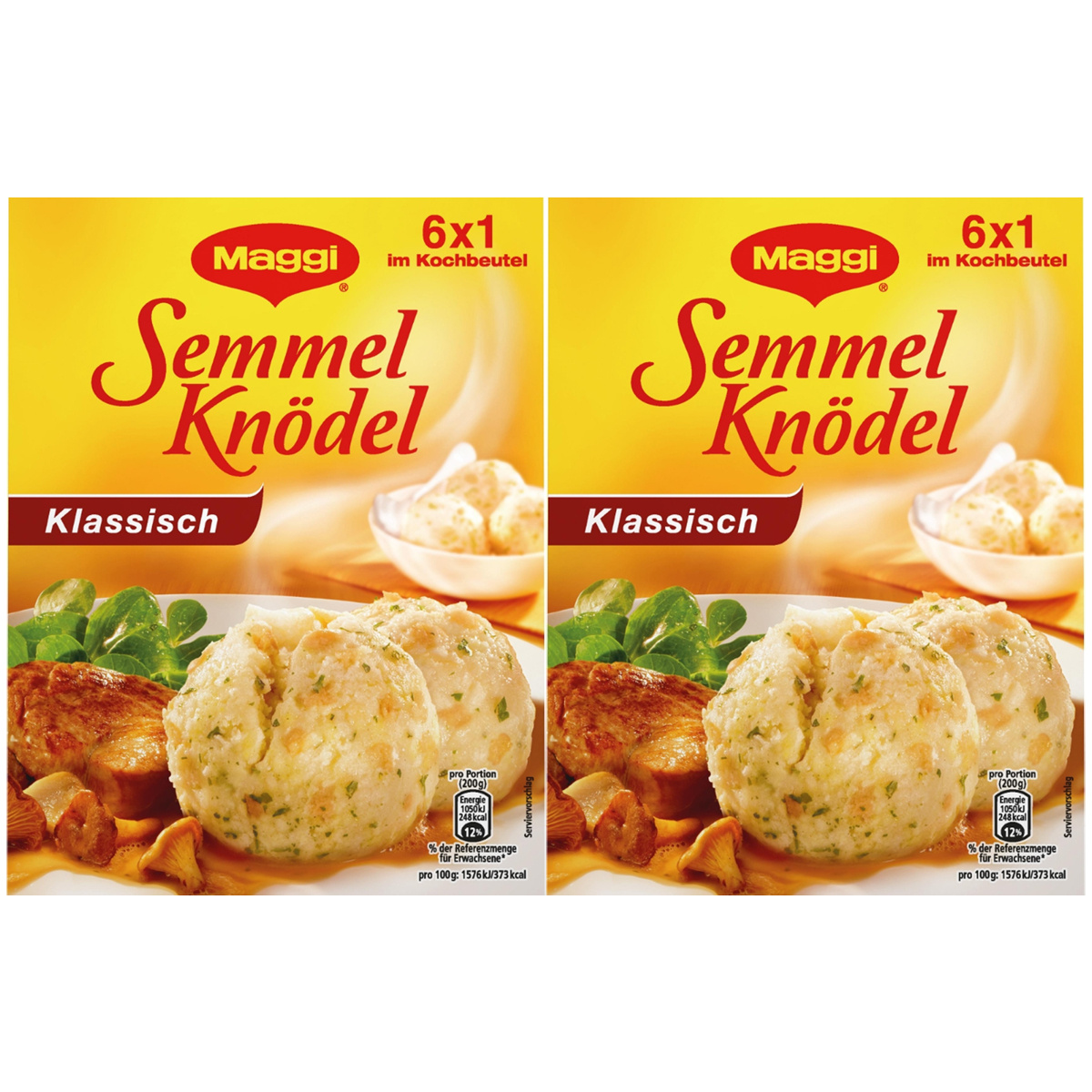 Maggi Bread Dumplings, The Classics, 6pcs In A Cooking Bag, 200g, 2-pack