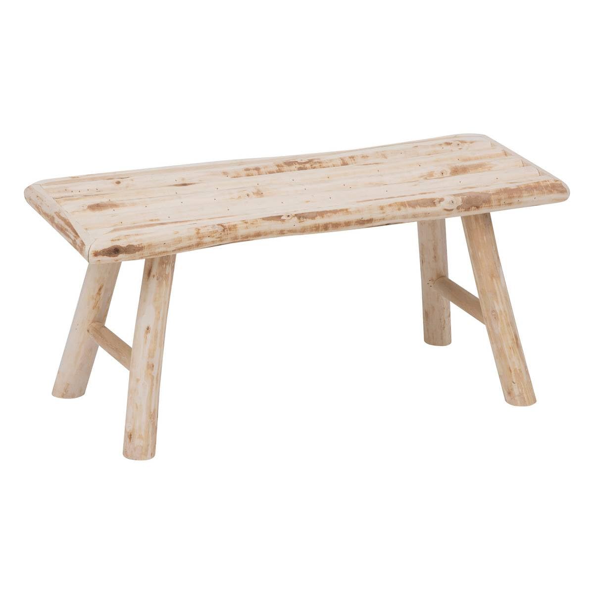 Solid Wood Side Bench, 70 X 26 X 31 Cm - For Entryway, Living Room, Bedroom