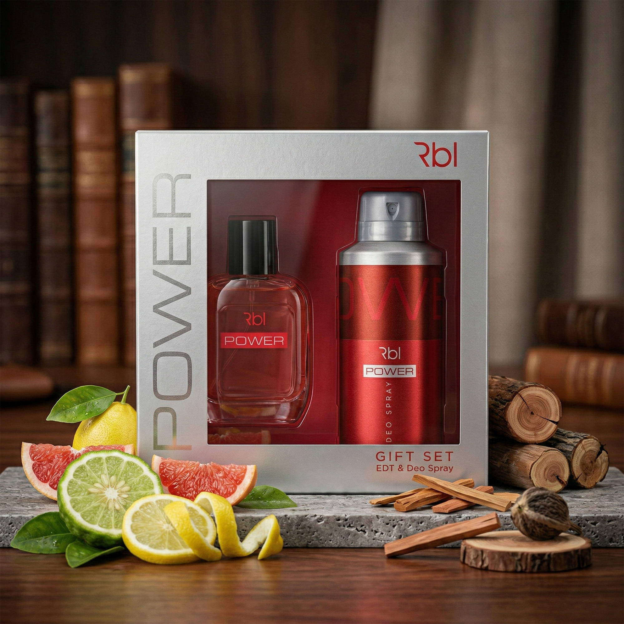 Image of Rbl Power Gift Set For Men – 50 Ml Eau De Toilette Perfume + 150 's Deodorant Spray, Powerful -citrus Men's Fragrance, Men's Body Deodorant Spray