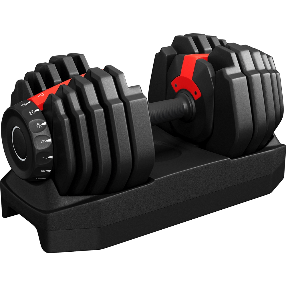 Image of Costoffs 15-in-1 Adjustable Dumbbells With 1-second Quick Adjustment, Short Dumbbells For Strength Training, Workout, Fitness Training, Adjustable Weights For Home & Gym