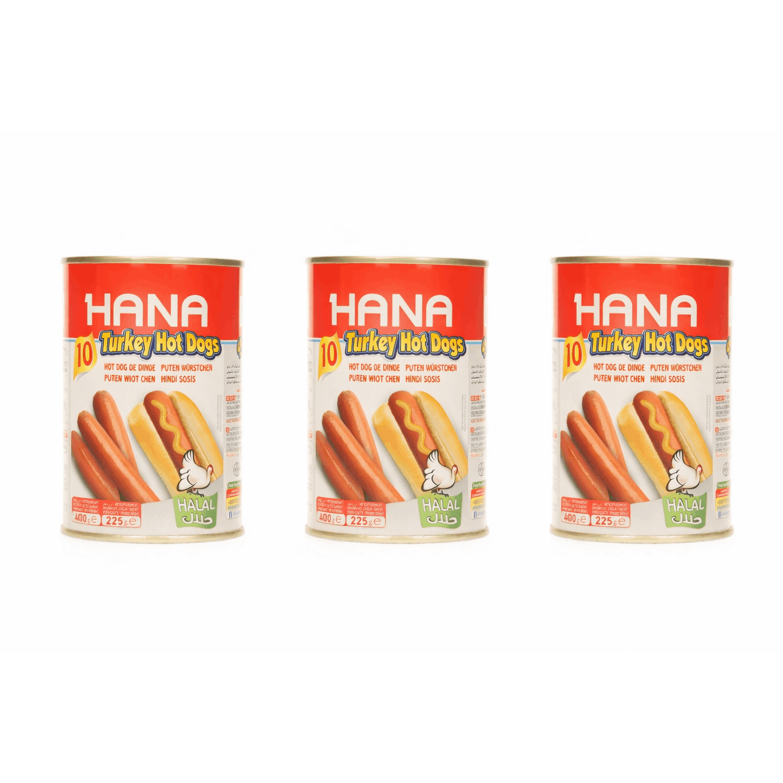 3 X Hana Puten-hotdog 400g 20965