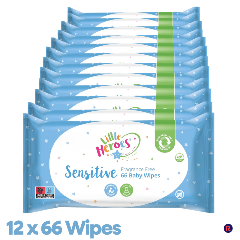 TEMU Little Sensitive Baby Wipes, (12 Packs Wipes Totaling 792 Wipes)