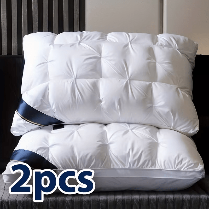 E-shop 2 Stück Luxus-Hotelkissen - Entwickelt für tiefen Schlaf mit Nackenstütze,Kissen mit hoher Rückstellkraft und flauschigem Halt/Kissenkern -