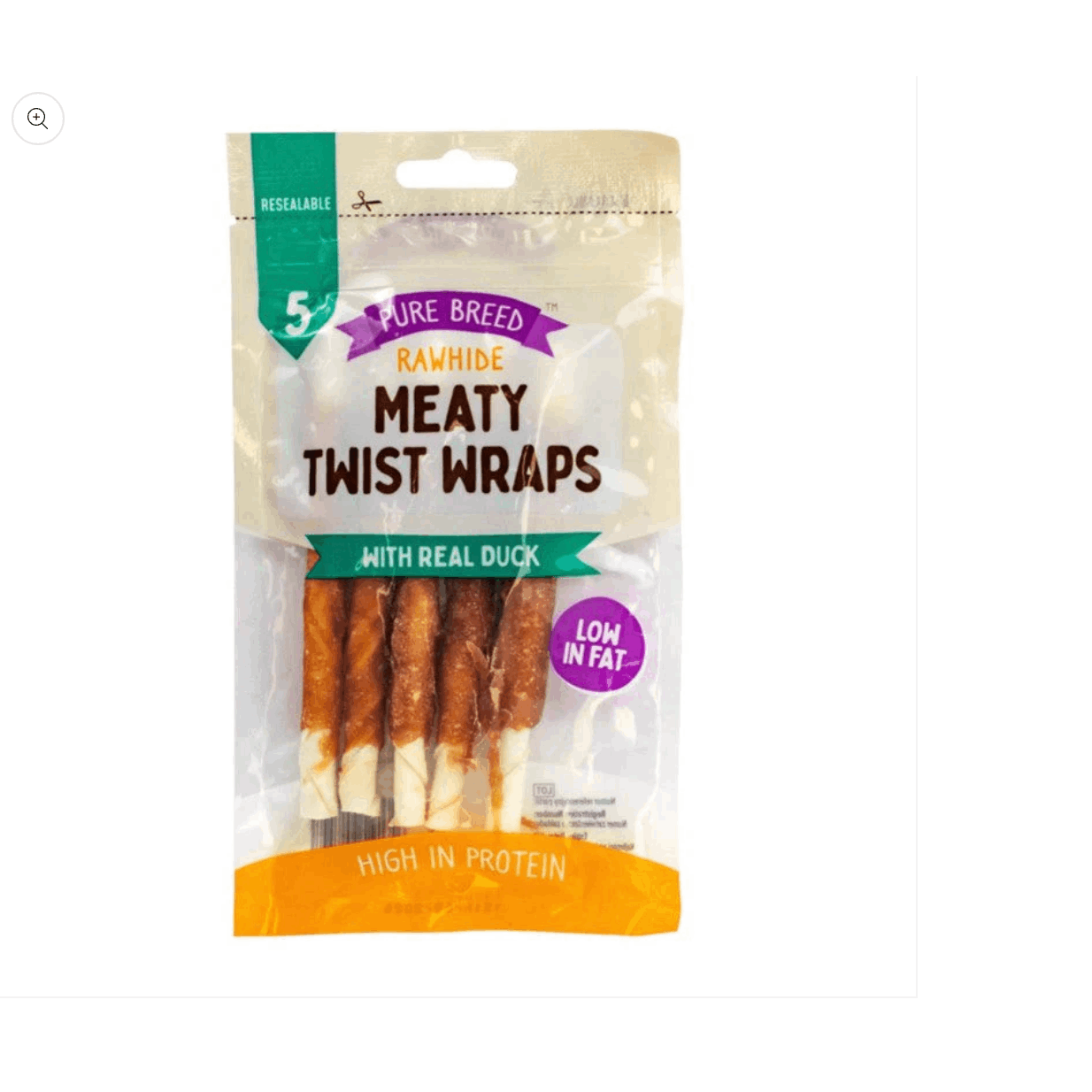 TEMU Pet Dog Treats Twist Wraps With Real Duck 5 Pack Duck Flavour