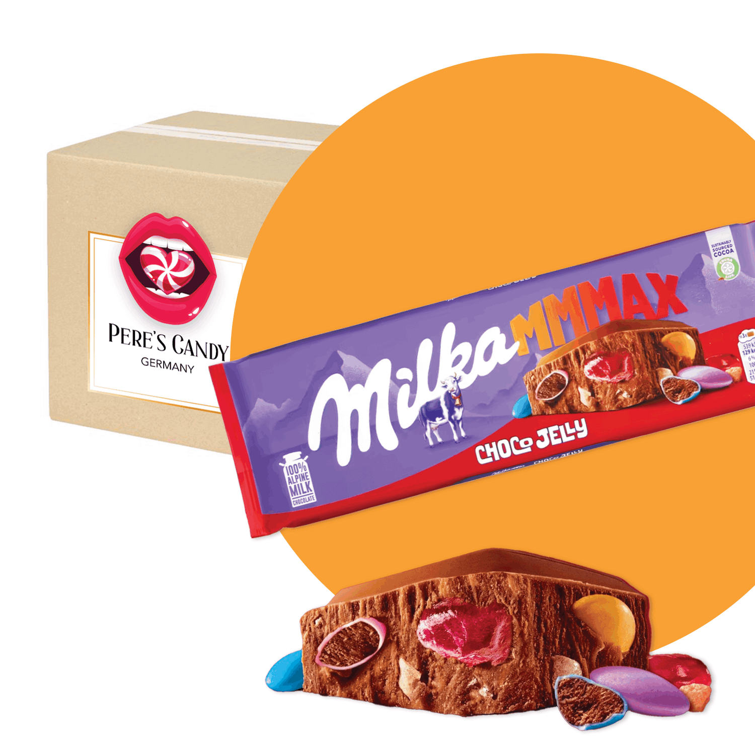 Image of Milka Mmmax Choco Jelly 250g