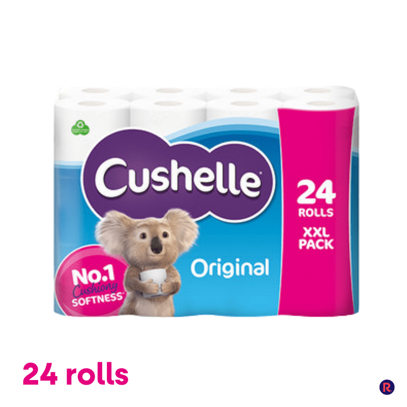 Cushelle 2-Ply Toilet Tissue Rolls White Pack of 24 BH0013 RWS43341