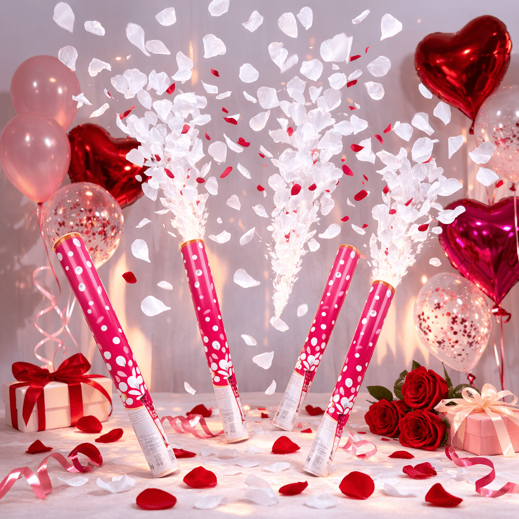 Image of 4-piece White Rose Petal Confetti , 30 Cm Long, Perfect For Weddings, Proposals, And Celebratory Occasions
