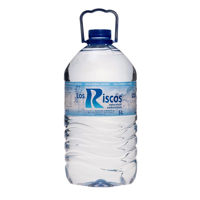 TEMU Agua Los Riscos 5L | Agua Mineral Natural de Mineralización Débil | Formato Hostelería y Consumo Diario