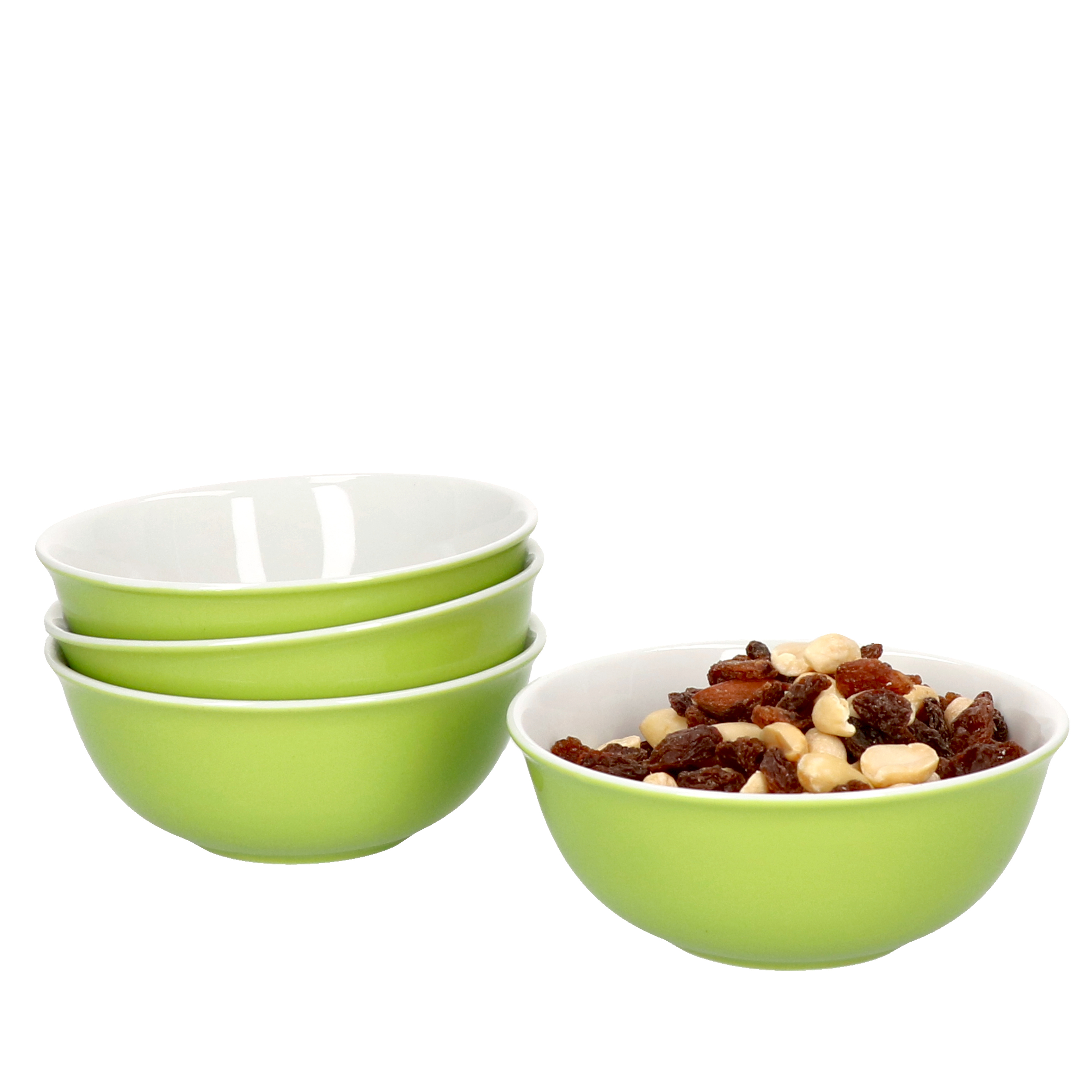 4pcs Set Of Double-walled Bowls Ø 11 Cm Green Snack Bowl Dessert Bowl Ritzenhoff